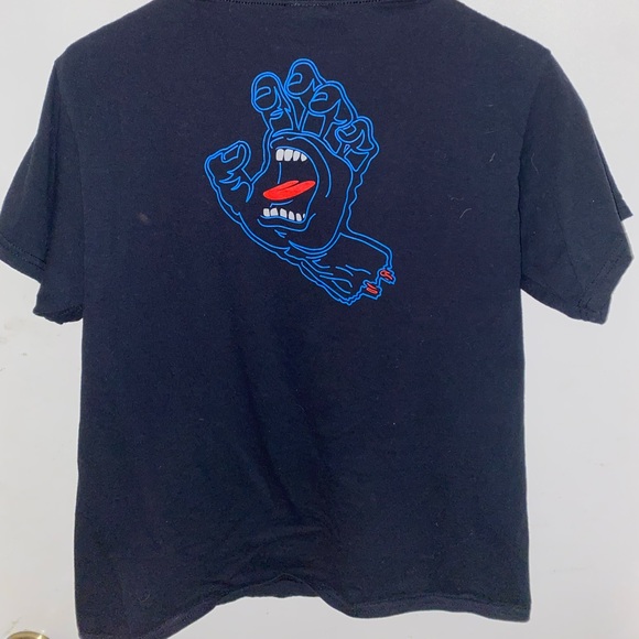Dark Navy Blue Santa Cruz Screaming Hand Tee - Picture 2 of 2